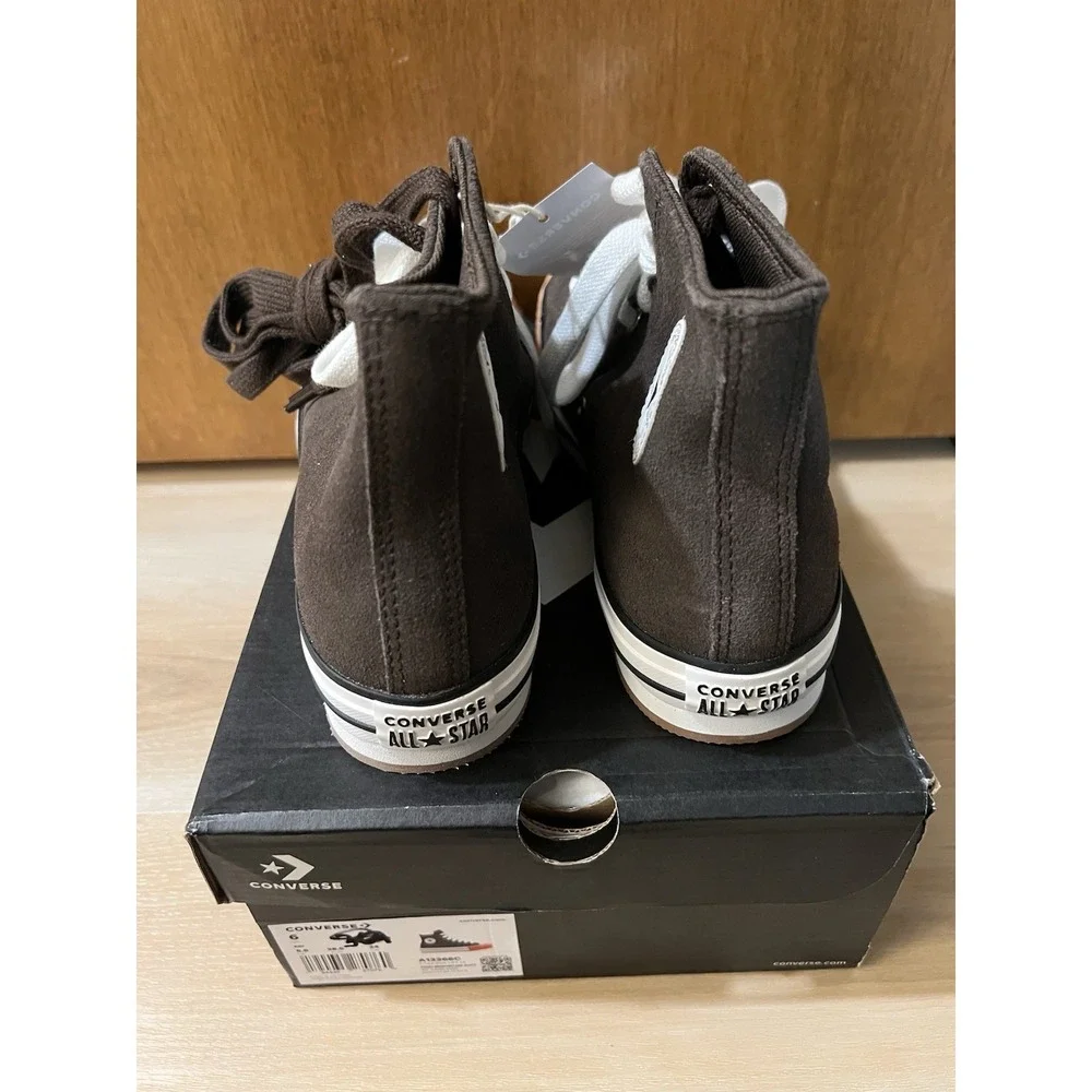 Converse CTAS Eva Lift Hi Kids Youth Size 6 New In Box Fresh Brew Brown Suede